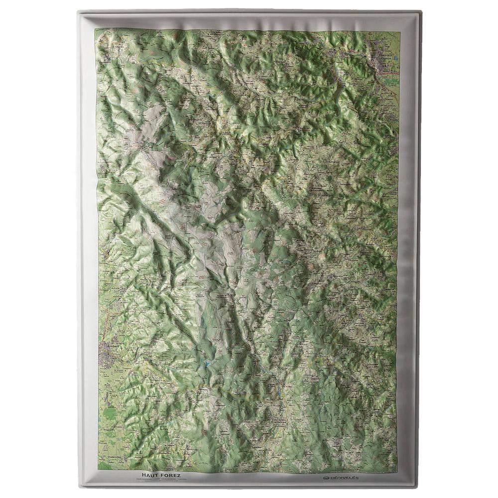 Deniveles - Le Haut Forez - Raised-relief map