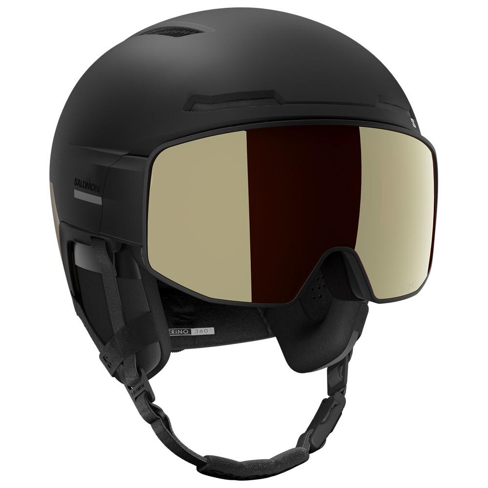 Salomon - Driver Prime Sigma Plus Black Light Black Gold + Silver PInk - S - Helmet w/ visor