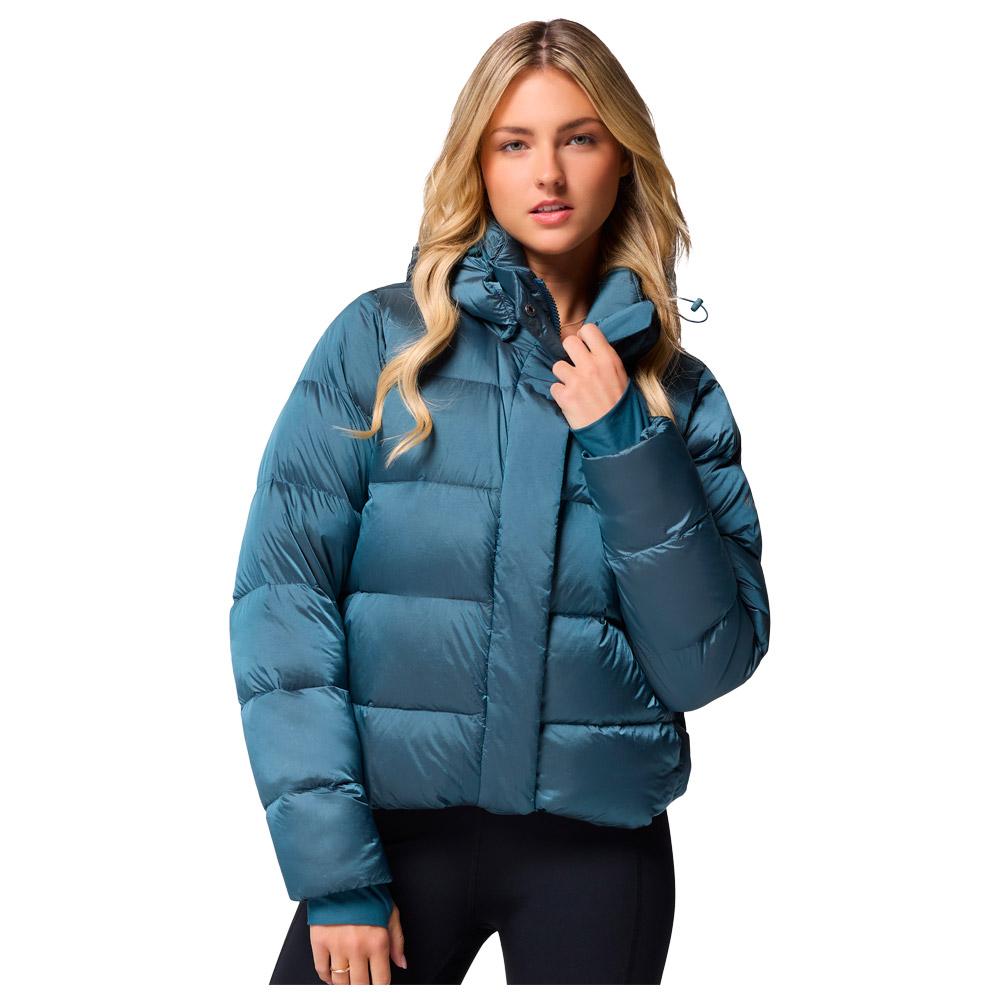 Columbia - Amaze Puff Hooded Jacket Everblue High Shine - M - Down jackets