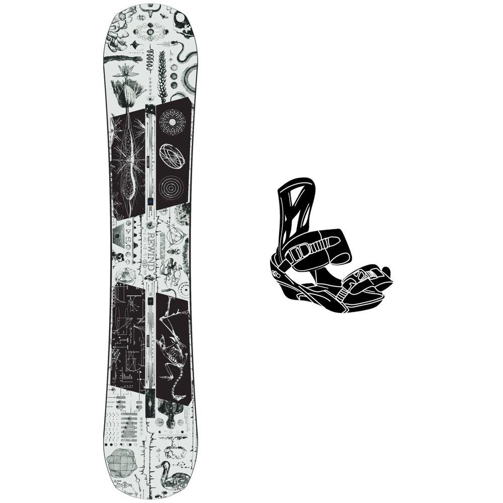 Burton - Pack Snowboard Rewind Zine - 155 + Beam - Snowboard