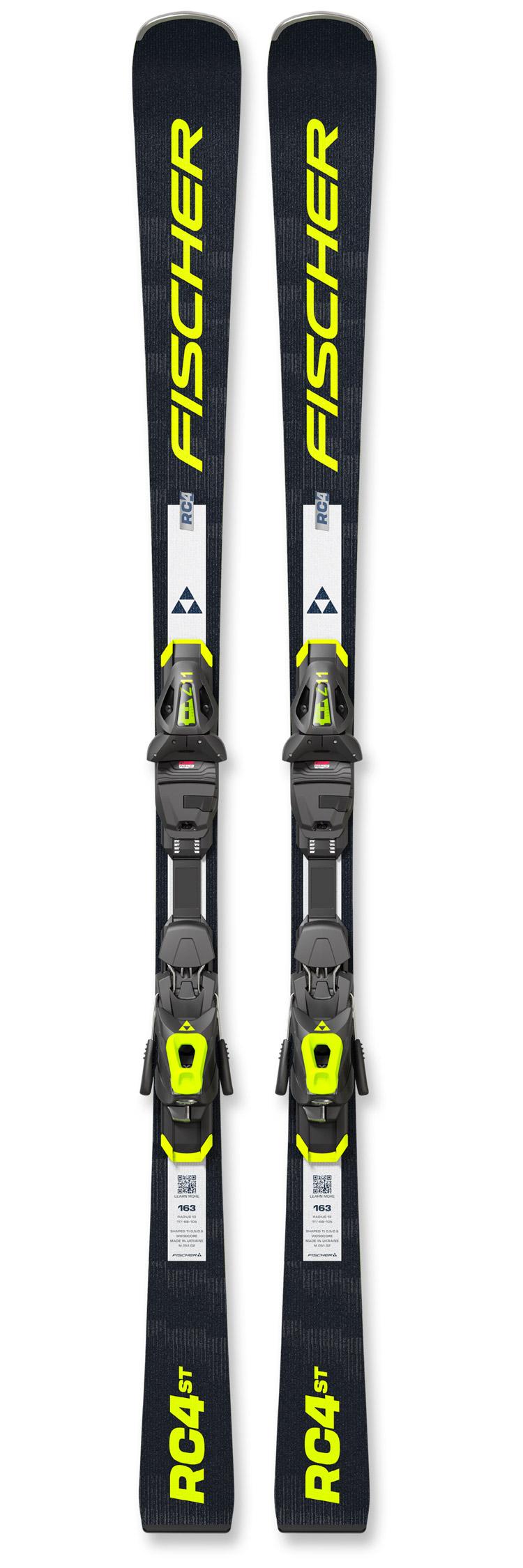 Fischer - Pack Ski Rc4 St Lyt Pr - 156 + Rc4 Z11 Gw Pr Br.78 Solid Black Flash Yellow - Ski
