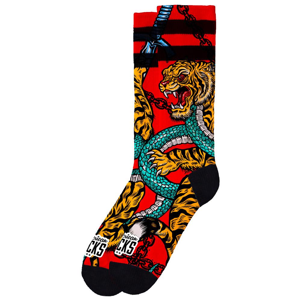 American Socks - The Original Signature Bengala - S-M - Socken - Größe S-M - Rot - Glisshop.de