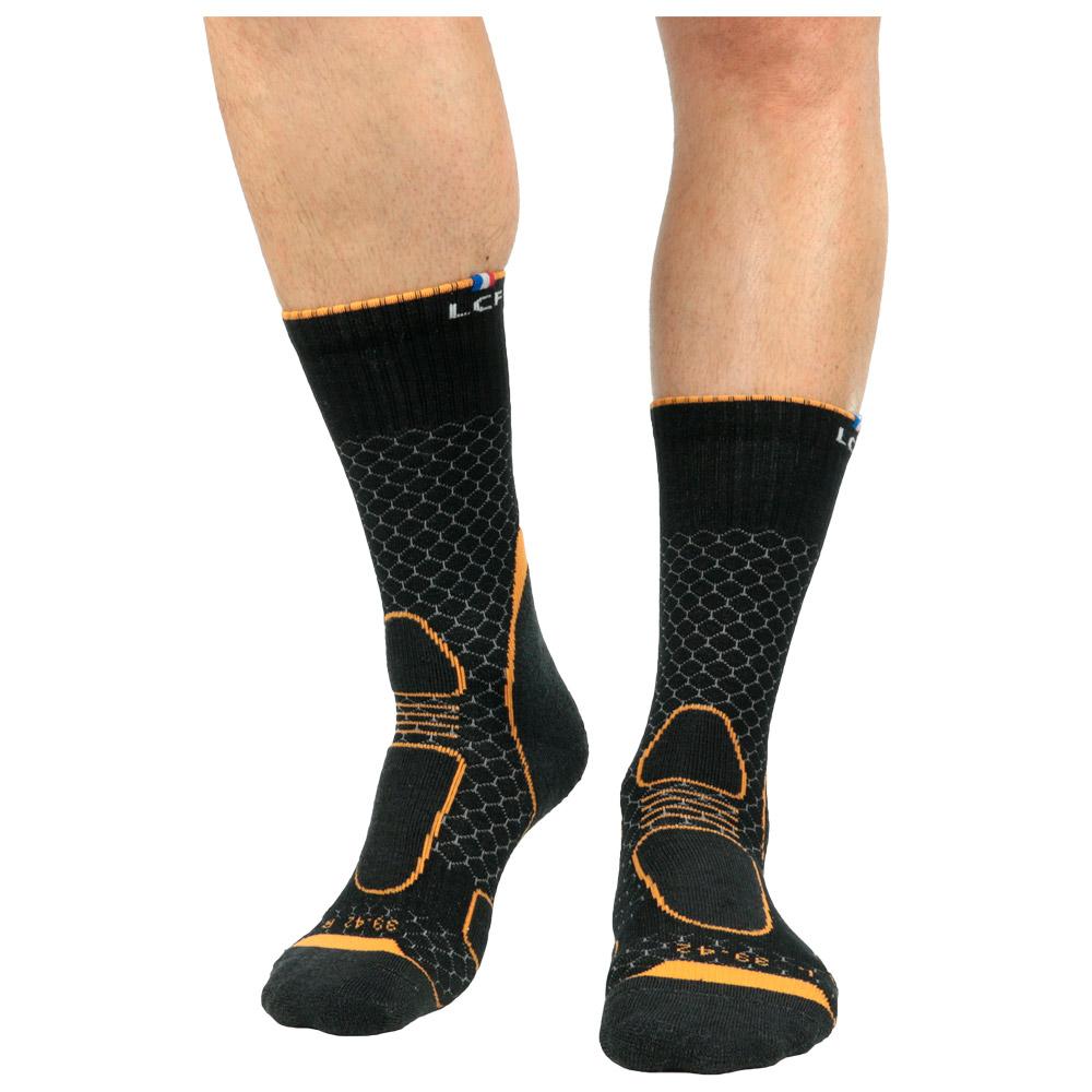 La Chaussette de France - Trekker High Noir Orange - 35-38 - Socks