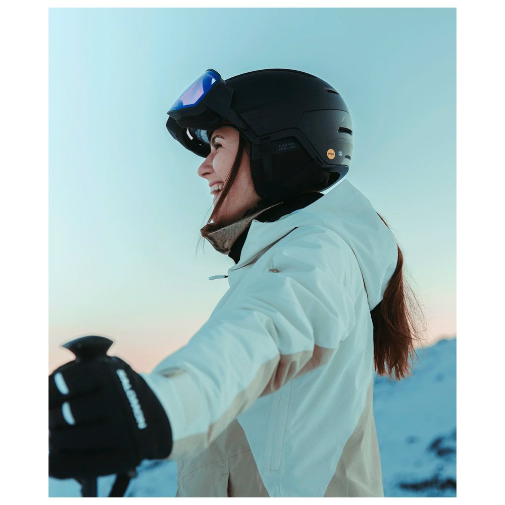 Salomon Helmet w/ visor Driver Prime Sigma Photo Mips Black Sky Blue -  Winter 2024