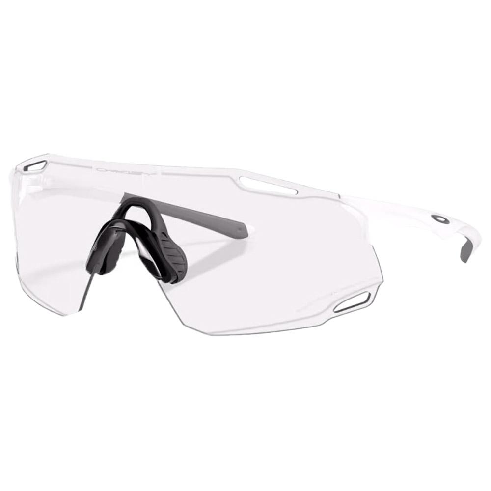 Oakley - Cybr Dyno Matte White Clear To Black Iridium Photochromic - Sunglasses
