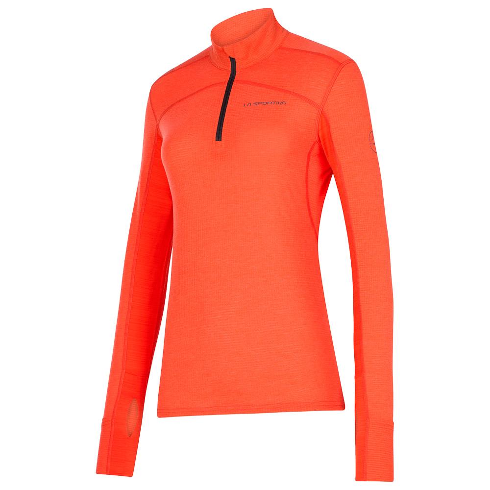 La Sportiva - Swift Long Sleeve W Cherry Tomato Carbon - XS - Trail tee-shirt