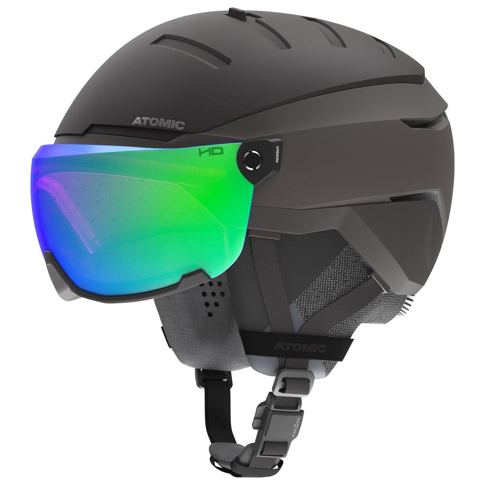 Atomic - Savor Gt Amid Visor Hd Black Green Hd - L - Visor Helme - Größe L - Schwarz - Glisshop.de