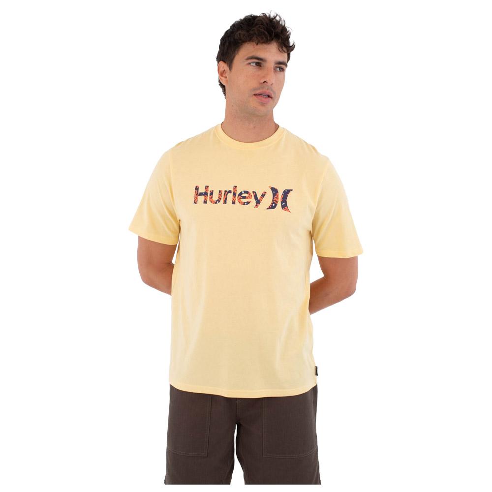 Hurley - Short Sleeve Printing Press Money Egg Shell - XL - T-Shirt - Größe XL - Egg Shell - Herren - Glisshop.de
