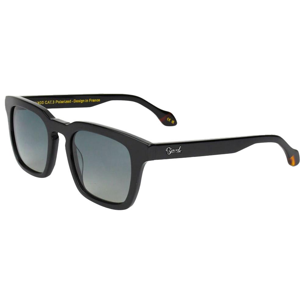 Binocle Eyewear - Matt Shiny Black Gradient Grey Polarized - Sunglasses
