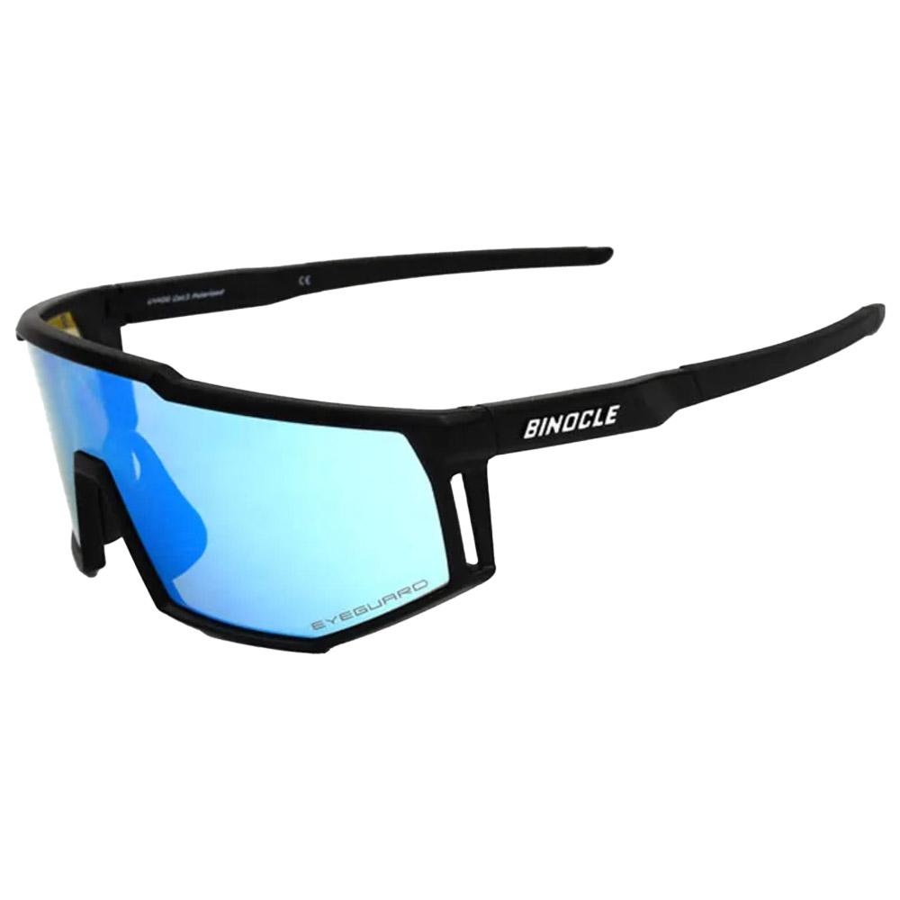 Binocle Eyewear - Horizon Shiny Black Ice Blue Mirror Polarized - Sunglasses