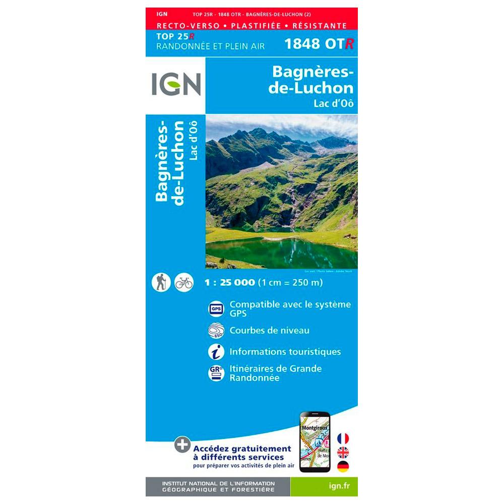 IGN - 1848OTR Bagnère-de-Luchon, Lac d'Oô - Résistante - Map