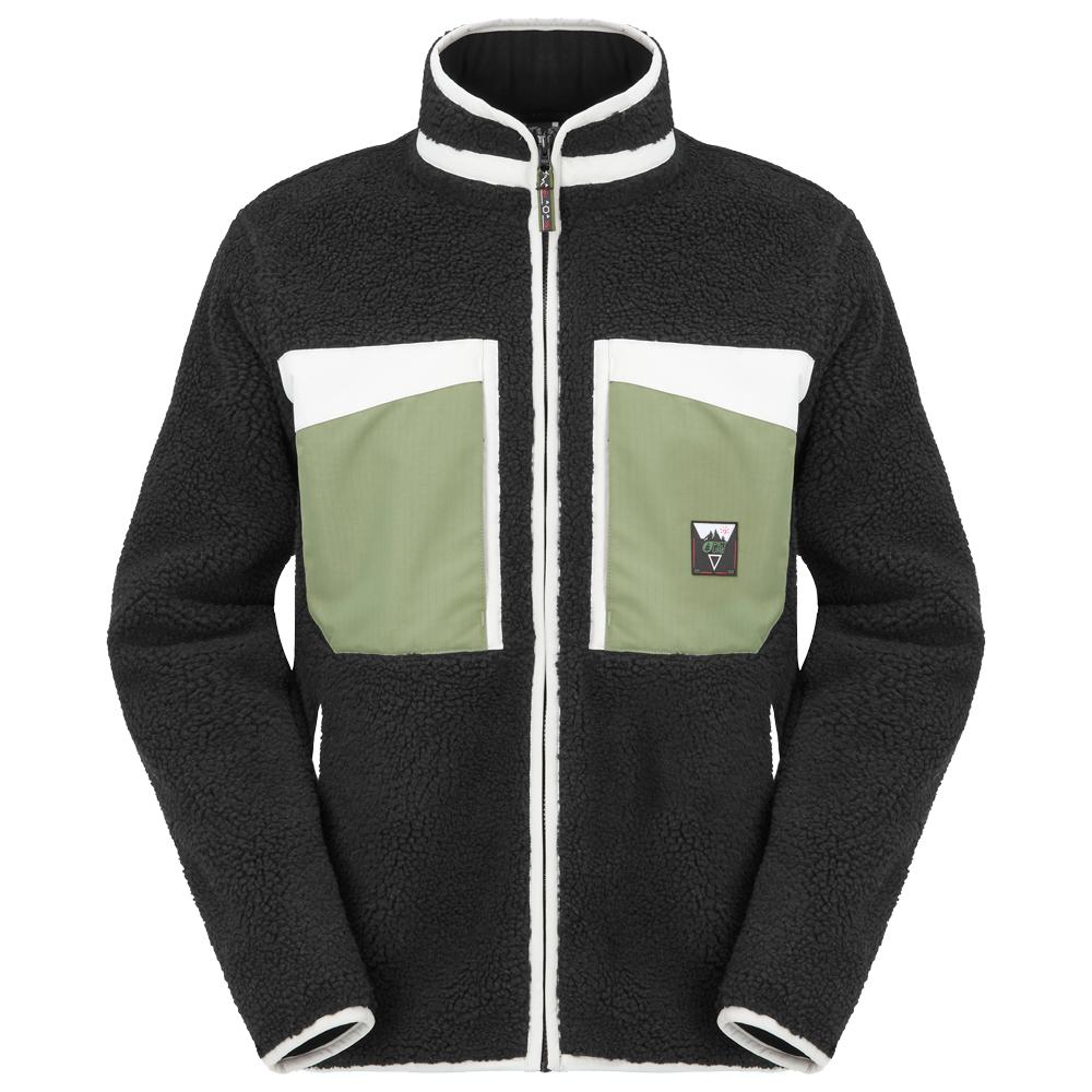 Picture - Pmbton Zip Black Olivine - L - Fleece