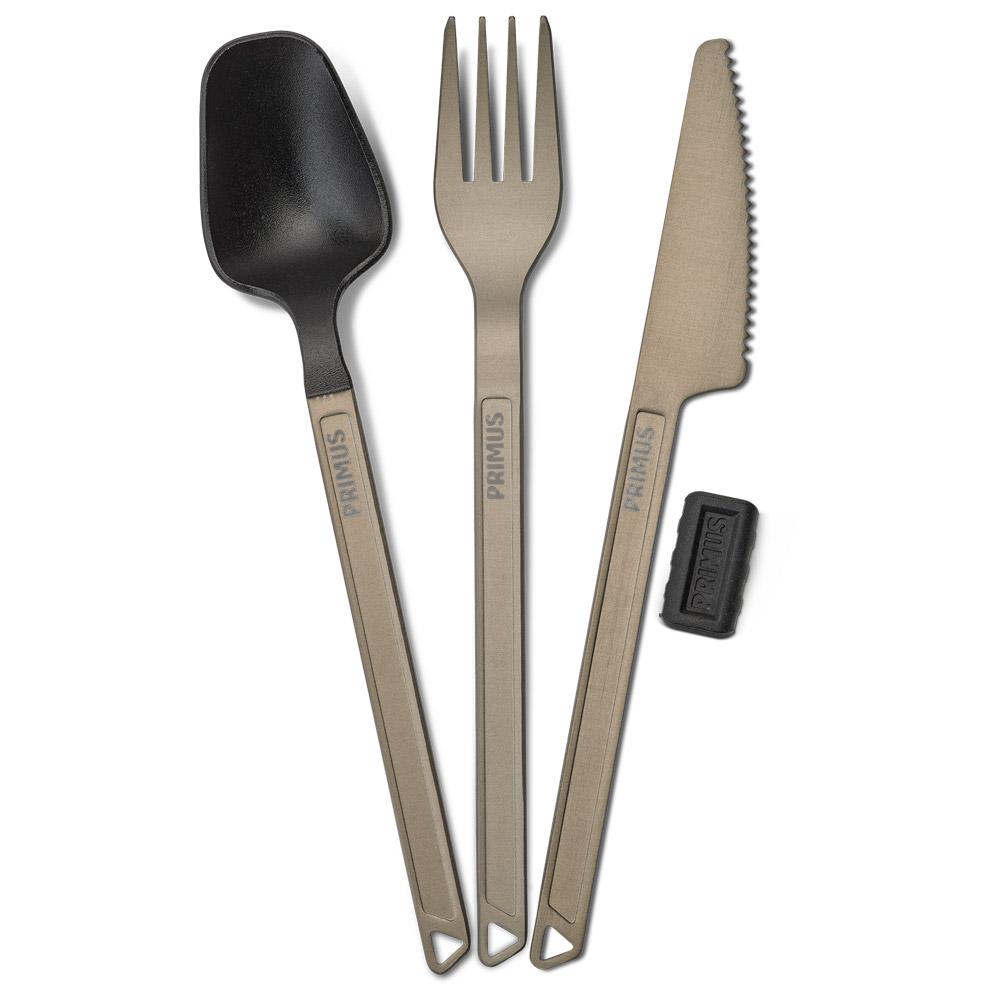 Primus - Trek Cutlery Set Aluminium Black Dark Grey - Besteck