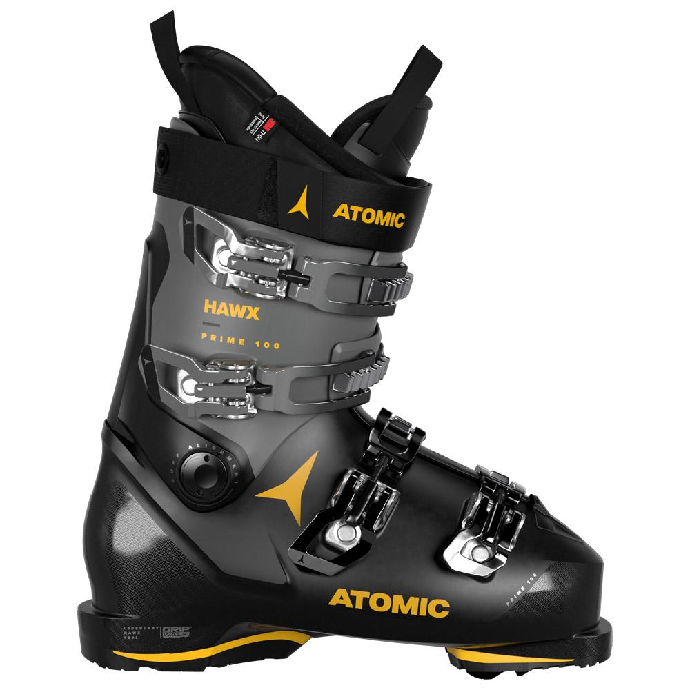 【★安心の定価販売★】 100 Prime Hawx Atomic Skischoenen Gw Glisshop  | 2024 Winter - Saffron Grey Black スキー