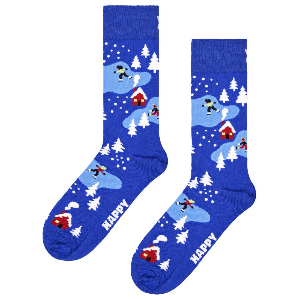 Happy Socks - Crew Socks Winter Night Blue - 36-40 - Socks