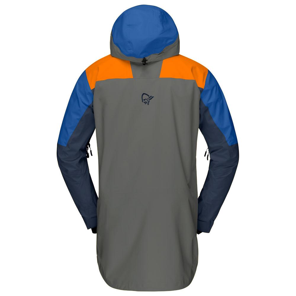 Norrona Ski Jacket Lofoten Gore-Tex Pro Anorak Castor Grey Orange