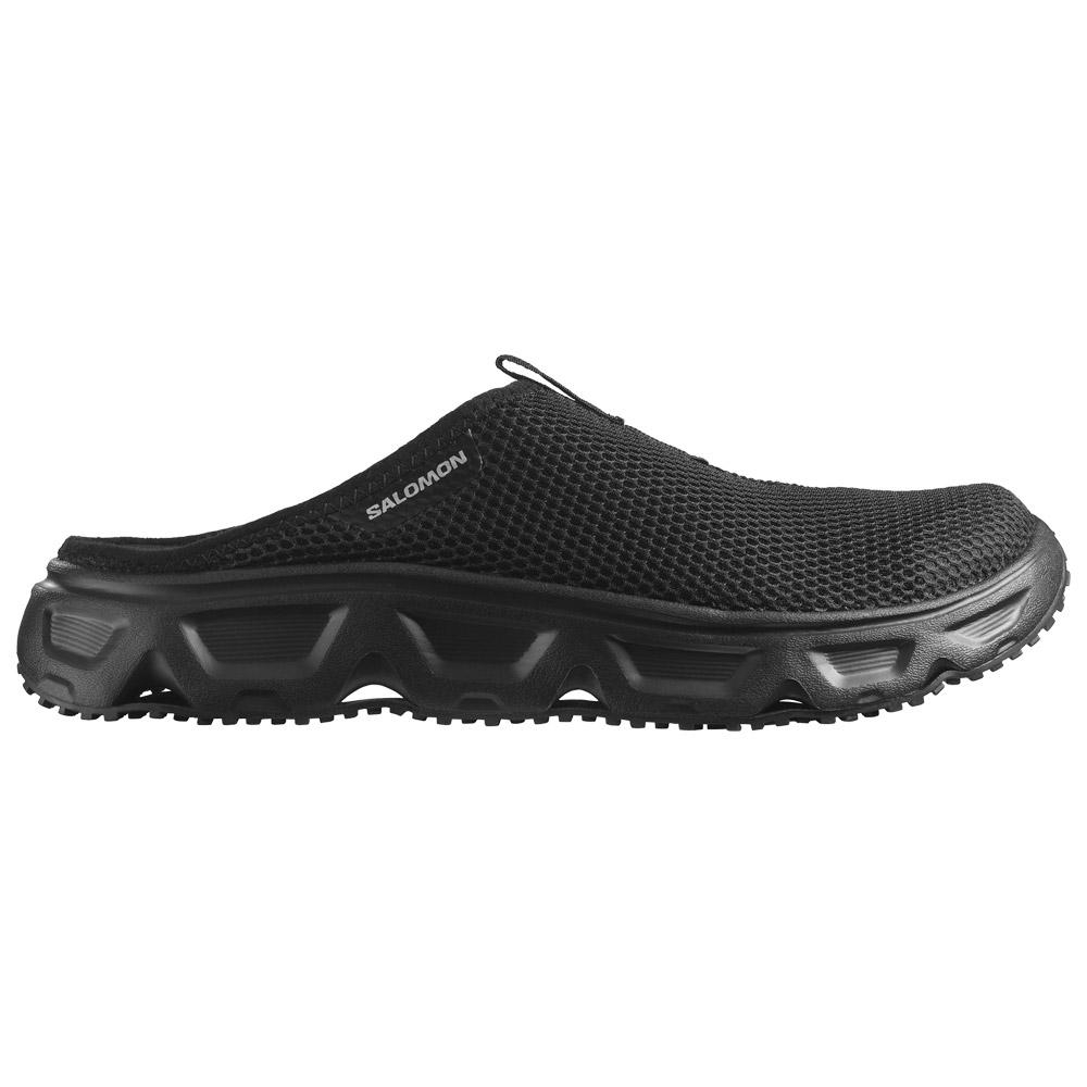 Salomon - Reelax Slide 6.0 Black Black Alloy - 11 - Erholungssandalen - Größe 11 - Schwarz - Herren - Glisshop.de