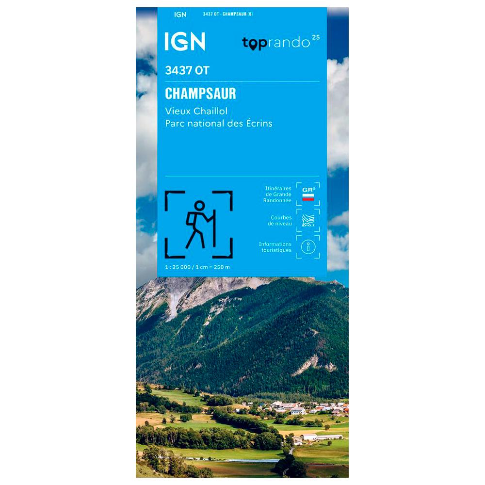 IGN - 3437OT Champsaur, Vieux Chaillol, Parc national des Ecrins - Recto - Map