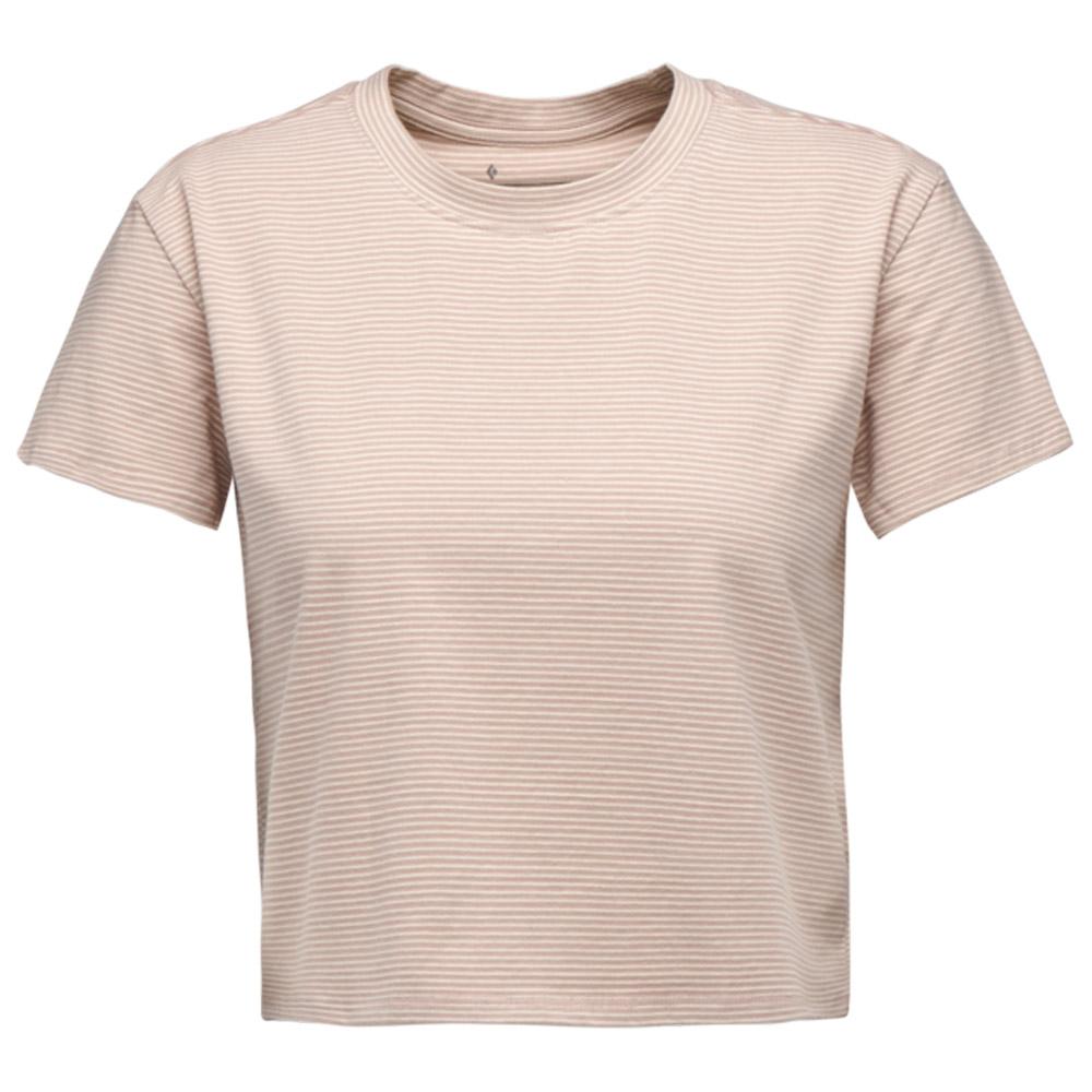 Black Diamond - W Bd Stripe Crop Short Sleeve Tee Shirt Soft Lilac - XS - T-Shirt - Größe XS - Lila - Damen - Glisshop.de