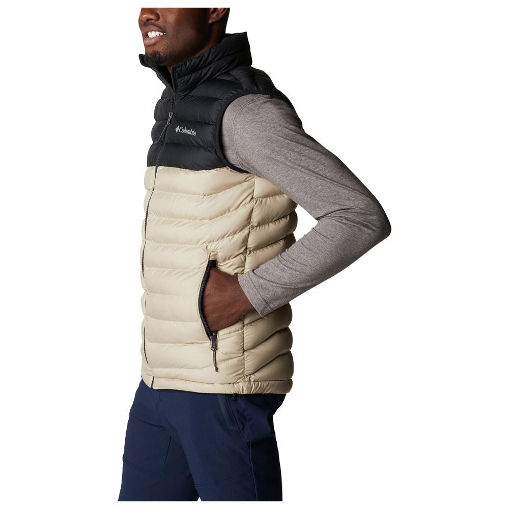 Doudoune Sans Manches Columbia Powder Lite – Homme – Taille L – Isolation Thermique – Ancient Fossil/Black