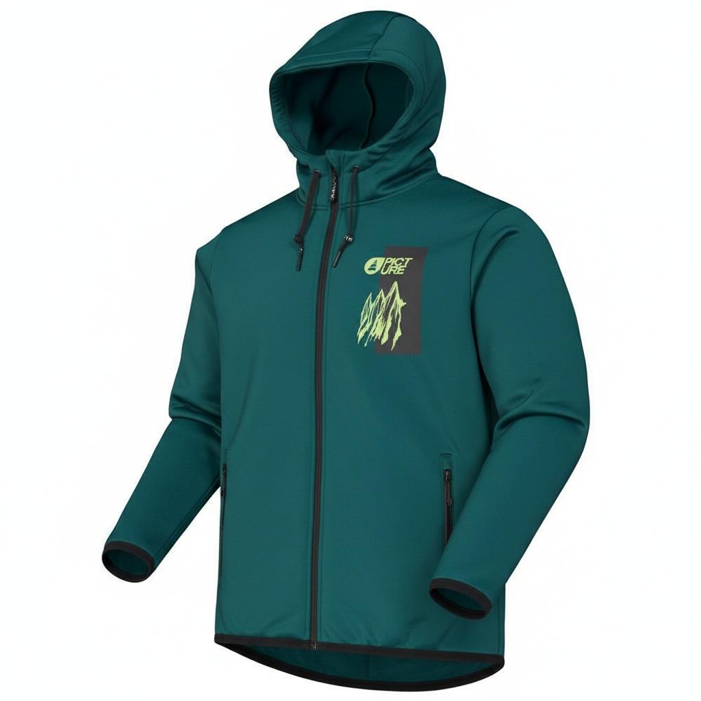 Picture - Park Zip Tech Deep Water - L - Fleece - Größe L - Blau - Herren - Glisshop.de