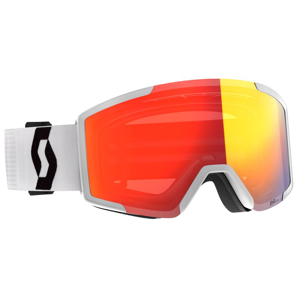Scott - Shield Mineral White Black Amp Red Chrome - Skibrille - Schwarz - Herren - Glisshop.de