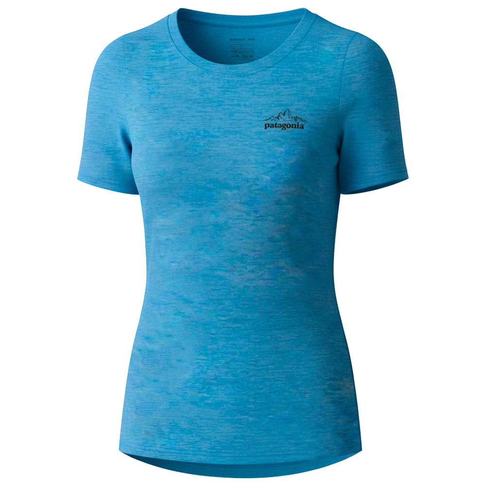 Patagonia - Cap Cool Daily Cloud Crag W's Shore Blue Light Shore Blue X Dye - L - Hiking tee-shirt