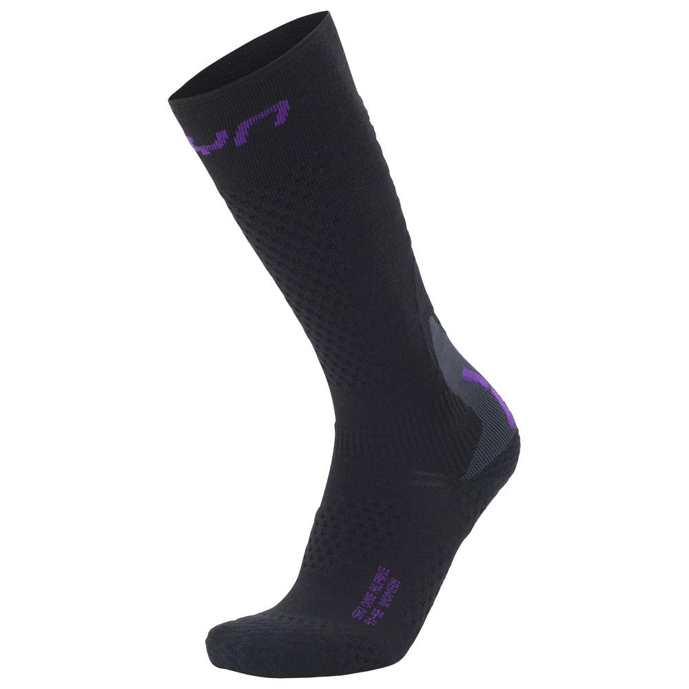 Uyn - Woman Ski One Alpine Merino Sock Black Violet - 39-40 - Ski socks