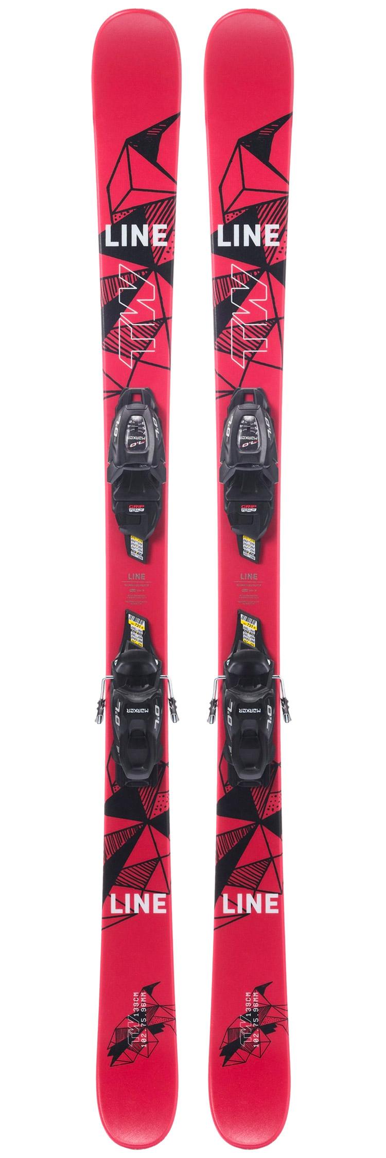 2022 Line Tom Wallisch Shorty 139cm Skis w Bindings - Powder7