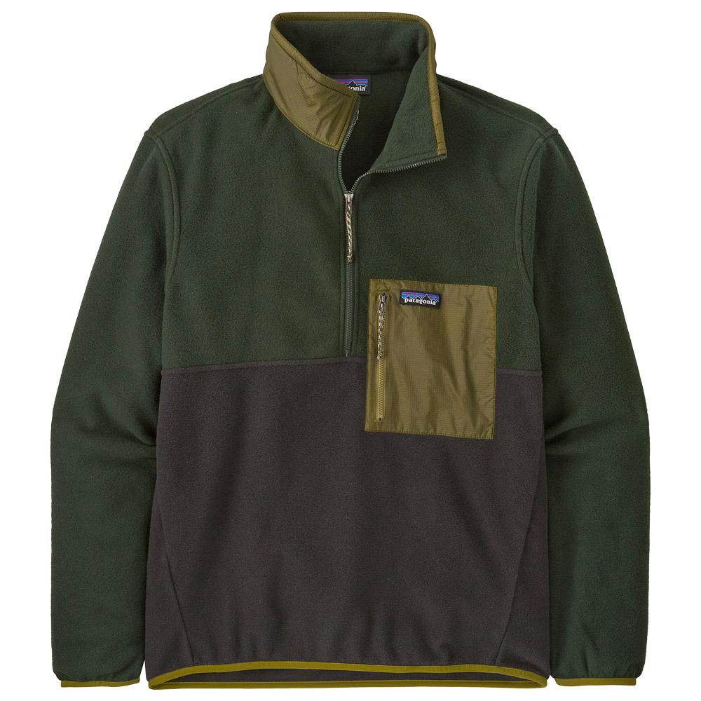Patagonia - M's Microdini 1/2 Zip Pullover Black - S - Fleece - Größe S - Schwarz - Herren - Glisshop.de
