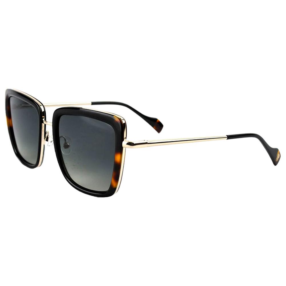 Binocle Eyewear - Carla Shiny Gold Black Gradient Grey Polarized - Sonnenbrille
