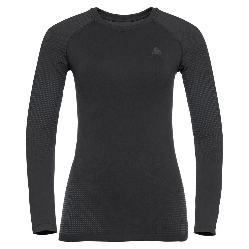 Odlo - Performance Warm Eco Top Crew Neck Ls Wmn Black Graphite Grey Black - S - Technical underwear