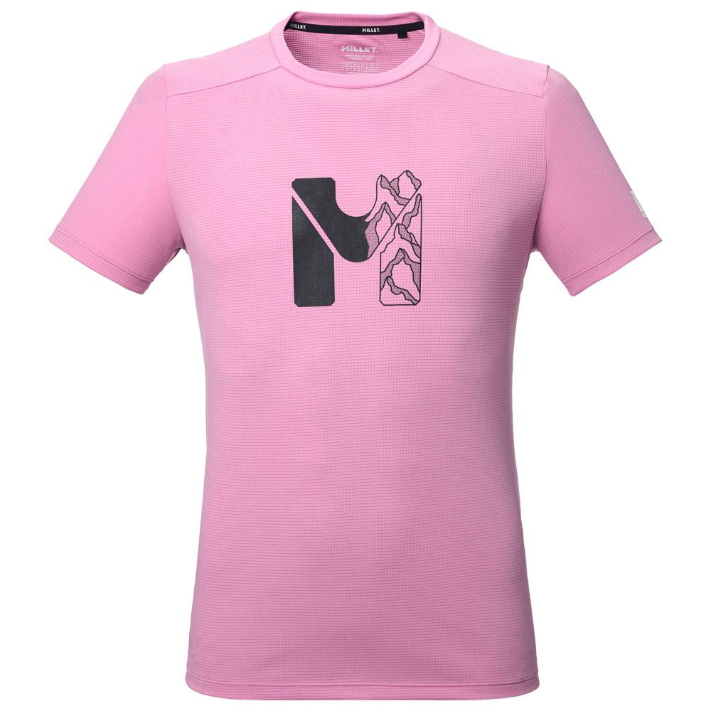 Millet - Kamet Map Short Sleeve Mauve Orchid - M - Hiking tee-shirt