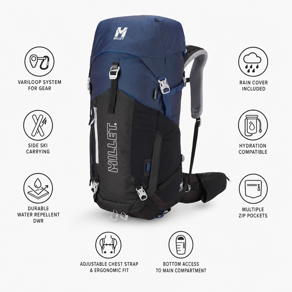 Millet - Ubic 40L Women E-Black Dark Blue - Backpack