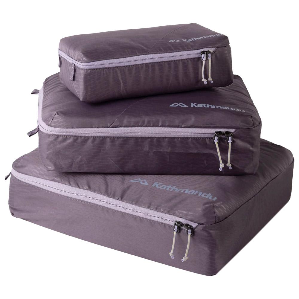 Kathmandu - Packing Cube Set 3Pc Light Quartz Lines Print - Schutzhülle - Grau - Glisshop.de