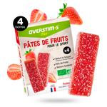 Overstims Energieriegel Pates De Fruits Bio (4 x 25 g.) Fraise Präsentation
