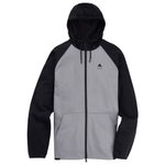 Burton Sudadera Crown Weatherproof Full Zip Grey Heather True Black Presentación