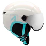 AZR Orion Visor Junior Blanc Nacré Turquoise Verni Gris Miroir 