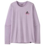 Patagonia Wander-T-Shirt W's LS Capilene Cool Daily Graphic Chouinard Crest Foxglove Purple Präsentation