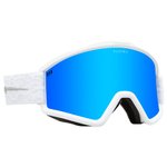 Electric Skibrillen Hex Matte White Nuron Blue Chrome Voorstelling