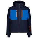 CMP Skijacke Man Jacket Zip Hood Black Blue Präsentation