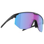 Bliz Lunettes de soleil Hero Small Matte Black Nano Optics Nordic Light Begonia Violet Blue Mirror Présentation