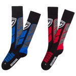 Rossignol Chaussettes Thermotech 2P Black Red Blue Overview