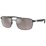 Ray Ban Sunglasses RB3737 Polished Black Chromance Grey Polar Overview
