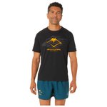 Asics Trail T-shirt Fujitrail Logo Ss Top Performance Black Carbon Fellow Yellow Voorstelling