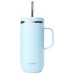 Qwetch Mug Cold Cup 600 ml + Anse Pastel Bleu Overview