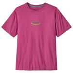 Patagonia Maglietta '95 Oval Logo Faded Magenta Presentazione
