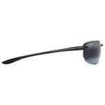 Maui Jim Occhiali da sole Hookipa Asian Fit Noir Brillant Neutral Grey MauiPure Vista di profilo