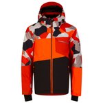 DARE2B Ski Jacket Traverse Jacket Jr Puffins Orange Geo Camo Black Overview