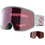 Salomon Skibrille Sentry Pro Iceberg Green Qst Sigma Silver Pink + Sigma Gun Metal Präsentation